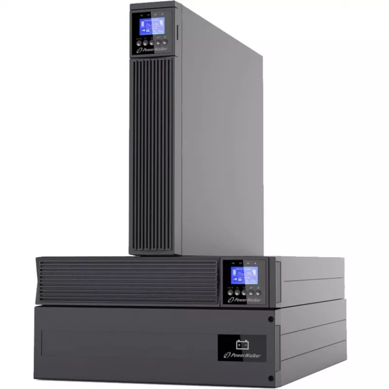 PowerWalker VFI 6000 ICR IoT 6000VA tiešsaistes dubultās pārveidošanas Rack/Tower UPS, 3U, 5400W, IoT uzraudzība