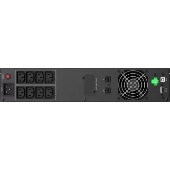 PowerWalker VI 3000 RLE UK line-interactive UPS, 3000 VA/1800 W, plaukta 2U, 8x IEC C13 + 1x IEC C19, USB/RS-232, AVR, LCD