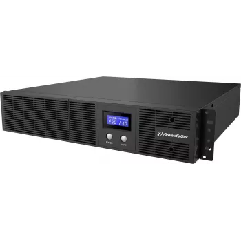 PowerWalker VI 3000 RLE UK line-interactive UPS, 3000 VA/1800 W, plaukta 2U, 8x IEC C13 + 1x IEC C19, USB/RS-232, AVR, LCD