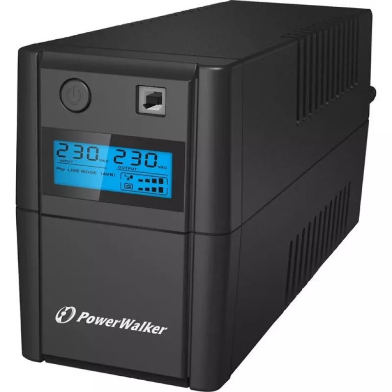 PowerWalker VI 650 SHL IEC line-interactive UPS – 650 VA / 360 W, tornis, 2x IEC C13