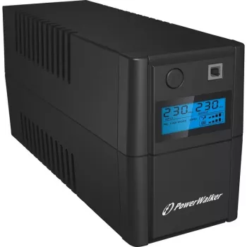 PowerWalker VI 650 SHL IEC line-interactive UPS – 650 VA / 360 W, tornis, 2x IEC C13