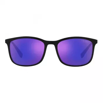PRADA Linea Rossa vīriešu saulesbrilles PS01TS-16G05U Matēts melns rāmis, pelēkas spoguļa sudraba lēcas 55/19/140 mm