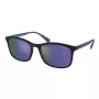 PRADA Linea Rossa vīriešu saulesbrilles PS01TS-16G05U Matēts melns rāmis, pelēkas spoguļa sudraba lēcas 55/19/140 mm