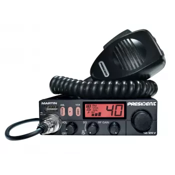 President Martin ASC CB radio raidītājs/uztvērējs AM/FM 12/24V