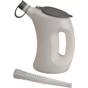 PRESSOL 3L mērkrūze ar vāku un elastīgu snīpi, balta/caurspīdīga 07623