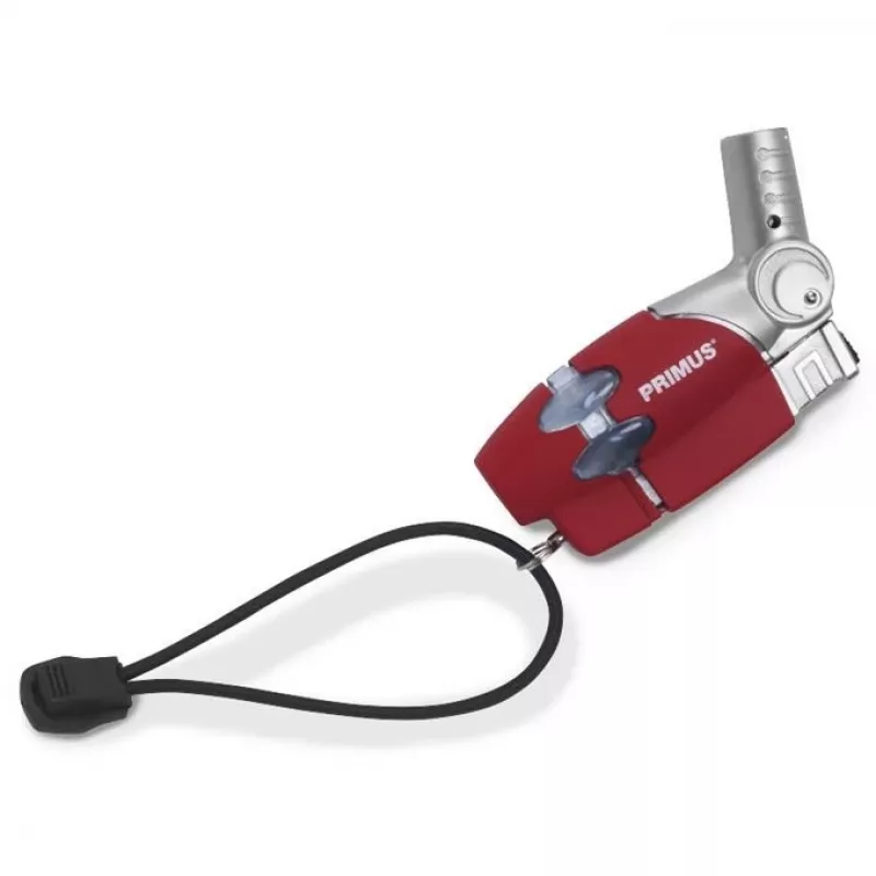 Primus PowerLighter III Spark Piezo virtuves šķiltavas – sarkana, uzpildāma ar butāna gāzi, vēja necaurlaidīga, regulējama liesma, āra un kempingam