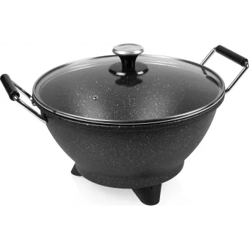 Princess 162389 Elektriskā wok panna 7L melna, presēta alumīnija, 1400W, 250°C 01.162389.01.001