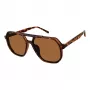 Privé Revaux Women's BACKTALKS086 Sauļošanās brilles – ģeometrisks acetāta rāmis, pelēkas polikarbonāta lēcas, 59/16/145 mm