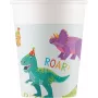 Procos Dino Party papīra krūzes 200 ml, 8 gab., daudzkrāsu dinozauru dizains 97975