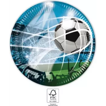 Procos futbola ballītes papīra šķīvji 23 cm, 8 gab., daudzkrāsu 93744