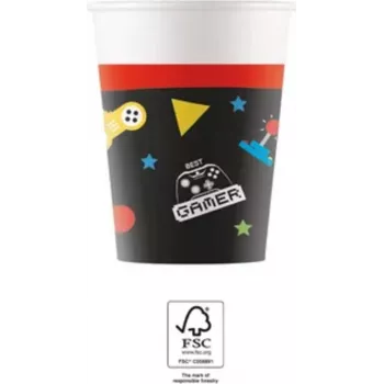 Procos Gaming ballītes papīra krūzes 200 ml, 8 gab. (93771)