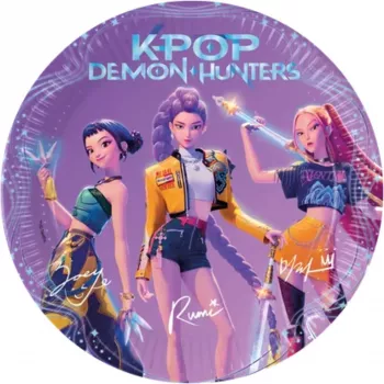 PROCOS K-Pop Demon Hunters papīra šķīvji 23cm 8 gab. (98638)