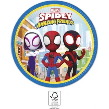 Procos Marvel's Spider-Man papīra šķīvji 23cm 8 gab.