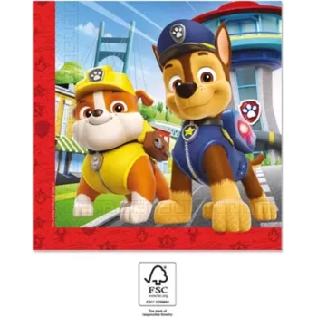 Procos Paw Patrol 2-kārtu papīra salvetes, 20 gab., 33x33 cm, daudzkrāsu 95599
