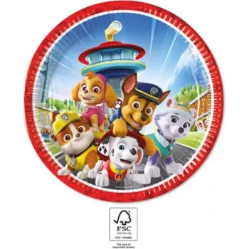 Procos Paw Patrol papīra šķīvji, 8 gab., 23 cm, daudzkrāsaini 95597