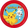 Procos Pokemon papīra šķīvji 8 gab. 23cm vienreizlietojamie ballītes šķīvji 98391