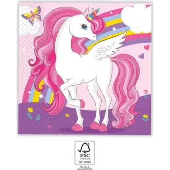 Procos Unicorn Rainbow 2-kārtu papīra salvetes, 20 gab. (93760)