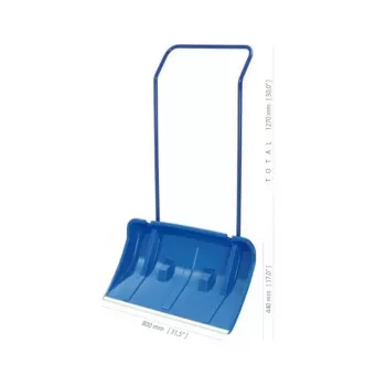 PROSPERPLAST PP. Double Shovel Arctic Blue 80cm sniega lāpsta ar tērauda rokturi