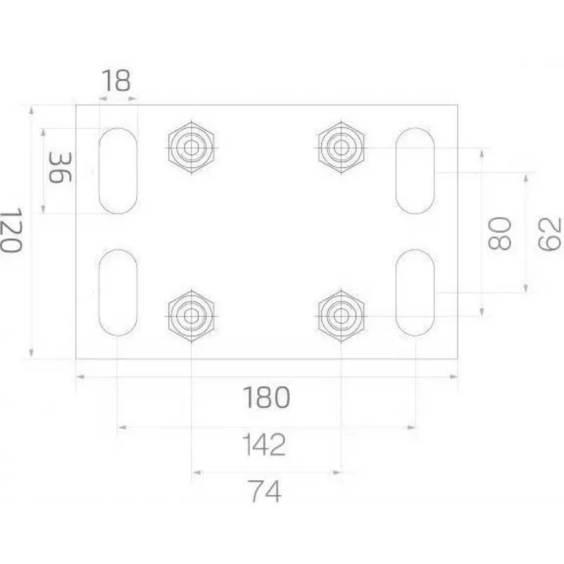 PSG 60.00P.80.19 Konsoles vārtu ratiņu komplekts 80x80x5 mm sliedei, 400 kg ietilpība, 2 ratiņi ar 5 tērauda rullīšiem katrā, cinkots tērauds
