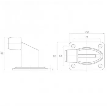 PSG 60.038.7016 Antracīti pelēks gumijas vārtu buferis, cilindrisks, 40 mm diametrs, 30 mm augstums, RAL 7016