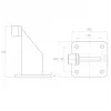 PSG 60.039.9005 Vārtu atdure, EPDM gumija, melna RAL 9005, 2 caurumu stiprinājums, 70 mm caurumu attālums, 11 mm caurumi, -30°C līdz +80°C