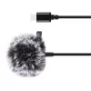 PULUZ Jack Tie Mikrofons ar Klipsi PU425 1.5m USB-C