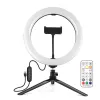 PULUZ LED gredzena gaisma 26cm ar 8.3cm statīvu USB
