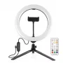 PULUZ LED gredzena gaisma 26cm ar 8.3cm statīvu USB