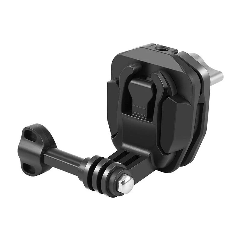 PULUZ Motocikla vējstikla klipsis sporta kamerām (DJI Osmo Action 4, GoPro Hero 12, Insta360 Ace Pro / X4) - Melns