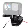 PULUZ Motocikla vējstikla klipsis sporta kamerām (DJI Osmo Action 4, GoPro Hero 12, Insta360 Ace Pro / X4) - Melns