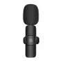 PULUZ PU3082B bezvadu lavaljē mikrofons ar USB-C uztvērēju, 2.4GHz, omnidirekcionāls, 20m darbības rādiuss, viedtālruņiem un planšetdatoriem