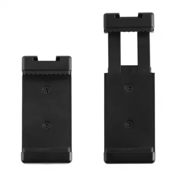 PULUZ PU448B viedtālruņa statīva stiprinājums, atsperots skava ar 1/4 inch-20 vītni, piemērots 55-85 mm tālruņiem, melns ABS