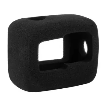 PULUZ PU714B vēja necaurlaidīgs putuplasta pārvalks GoPro HERO13 Black, HERO12, HERO11, HERO10, HERO9 - augsta blīvuma akustiskā putuplasta, vēja trokšņa samazināšana, aizsardzība pret skrāpējumiem, precīzi izgriezumi, īpaši viegls, melns