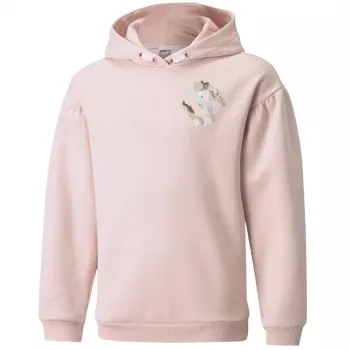 PUMA Alpha Hoodie FL sporta krekls ar kapuci gaiši rozā bērniem 116 cm
