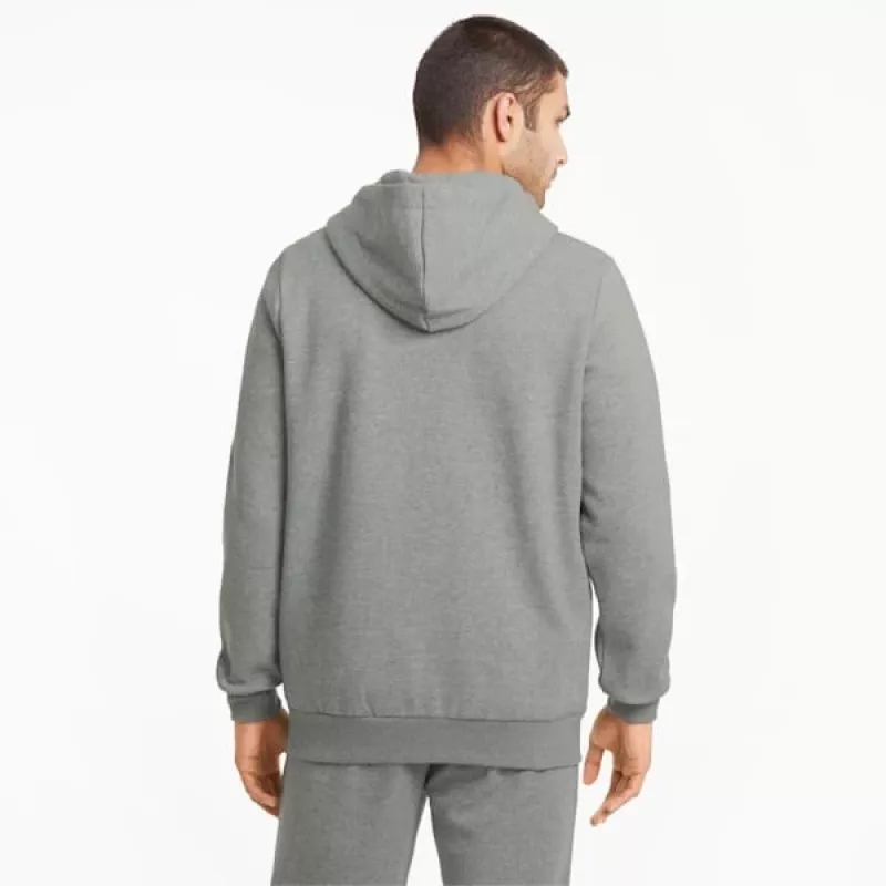 PUMA ESSENTIALS Sieviešu vidēji pelēks Heather flīsa kapuce S