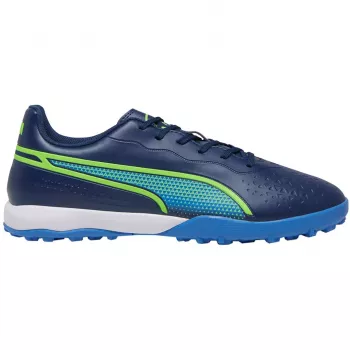 PUMA King Match TT Futbola apavi vīriešiem zāliena treniņiem melni balti zeltā 43