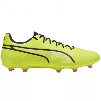 PUMA King Pro FG/AG vīriešu futbola zābaki - Puma Black/Puma White/Fast Yellow - UK 8 / EU 42