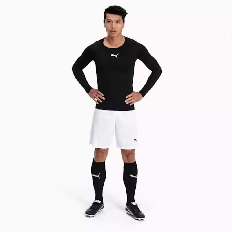 PUMA teamFINAL 21 vīriešu treniņkrekls Melns/Balts Izmērs L