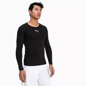 PUMA teamFINAL 21 vīriešu treniņkrekls Melns/Balts Izmērs L