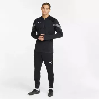 PUMA Teamgoal 23 vīriešu treniņbikses ar slaidu piegriezumu un konusveida kājām, ar rāvējslēdzēja kabatām, Puma Black, XXL