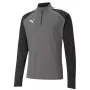 PUMA teamLIGA 1/4 vīriešu sporta krekls ar rāvējslēdzēju pelēki-melns