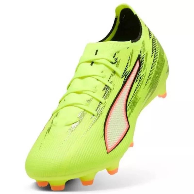 Puma Ultra 6 Match FG/AG Futbola Apavi - Puma Black / Puma White / Fire Orchid - Izmērs 44.5