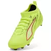 Puma Ultra 6 Match FG/AG Junior Futbola Zābaki Melns Balts Sarkans Izmērs EU 36