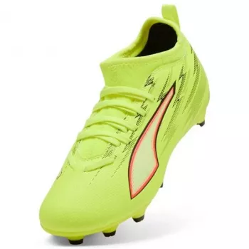 Puma Ultra 6 Match FG/AG Junior Futbola Zābaki Melns Balts Sarkans Izmērs EU 36