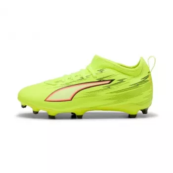 Puma Ultra 6 Match FG/AG Junior Futbola Zābaki Melns Balts Sarkans Izmērs EU 36