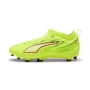 Puma Ultra 6 Match FG/AG Junior Futbola Zābaki Melns Balts Sarkans Izmērs EU 36