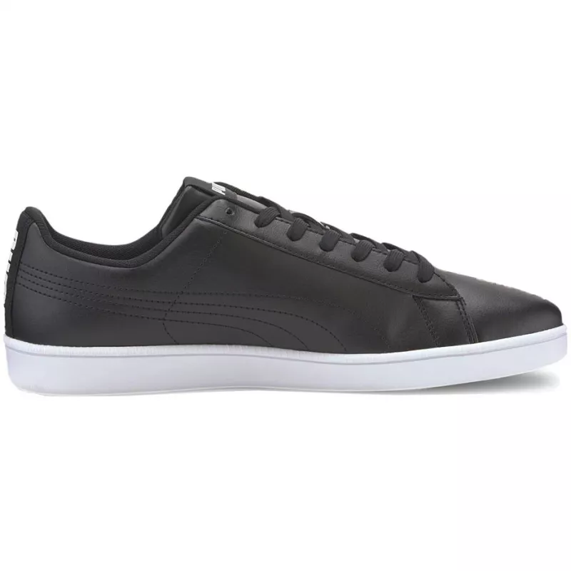 PUMA UP vīriešu zemie kedas - melna sintētiskā āda, SoftFoam+ zolīte, neatzīmējoša gumijas zole