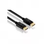 PureLink Basic+ DisplayPort kabelis, zelta pārklājums, 20 kontaktu DisplayPort tēviņš uz tēviņu, 2,0 m profesionāls video savienojuma kabelis (PI5000-020)