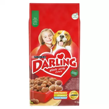 PURINA Darling liellopa gaļa ar vistu sausā suņu barība - 15 kg