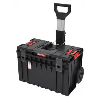 Qbrick System ONE Rīku kaste uz riteņiem - Melna/Sarkana, 50L, IP65, 100kg ietilpība